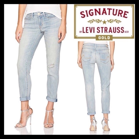 LEVI’S Boyfriend Light Denim Jeans - Picture 1 of 5